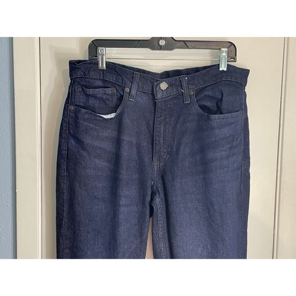 Levi's 514 Jeans Mens 36x32 Dark Wash Straight Officecore Minimalist Preppy - Picture 2 of 6